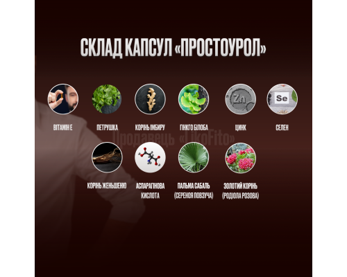 Простоурол капсули для чоловіків №30 Простоурол капсули для чоловіків №30